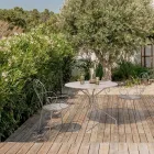 Zahradní židle s područkami Shabby Chic Design z oceli - Očarování Viadurini