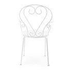 Zahradní židle s područkami Shabby Chic Design z oceli - Očarování Viadurini