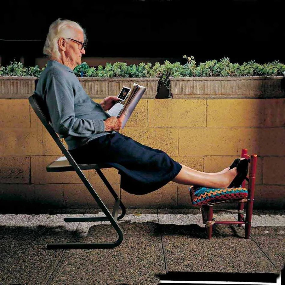 Stohovatelná zahradní židle z oceli s moderním designem vyrobená v Itálii - Boston Viadurini