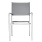 Stohovatelná zahradní židle z hliníku s designovými područkami - Gontran Viadurini