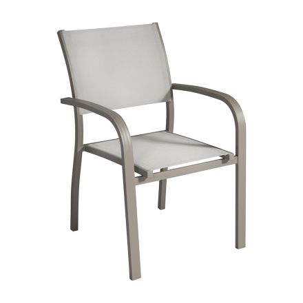 Stohovatelná zahradní židle z hliníku s designovými područkami - Gontran Viadurini