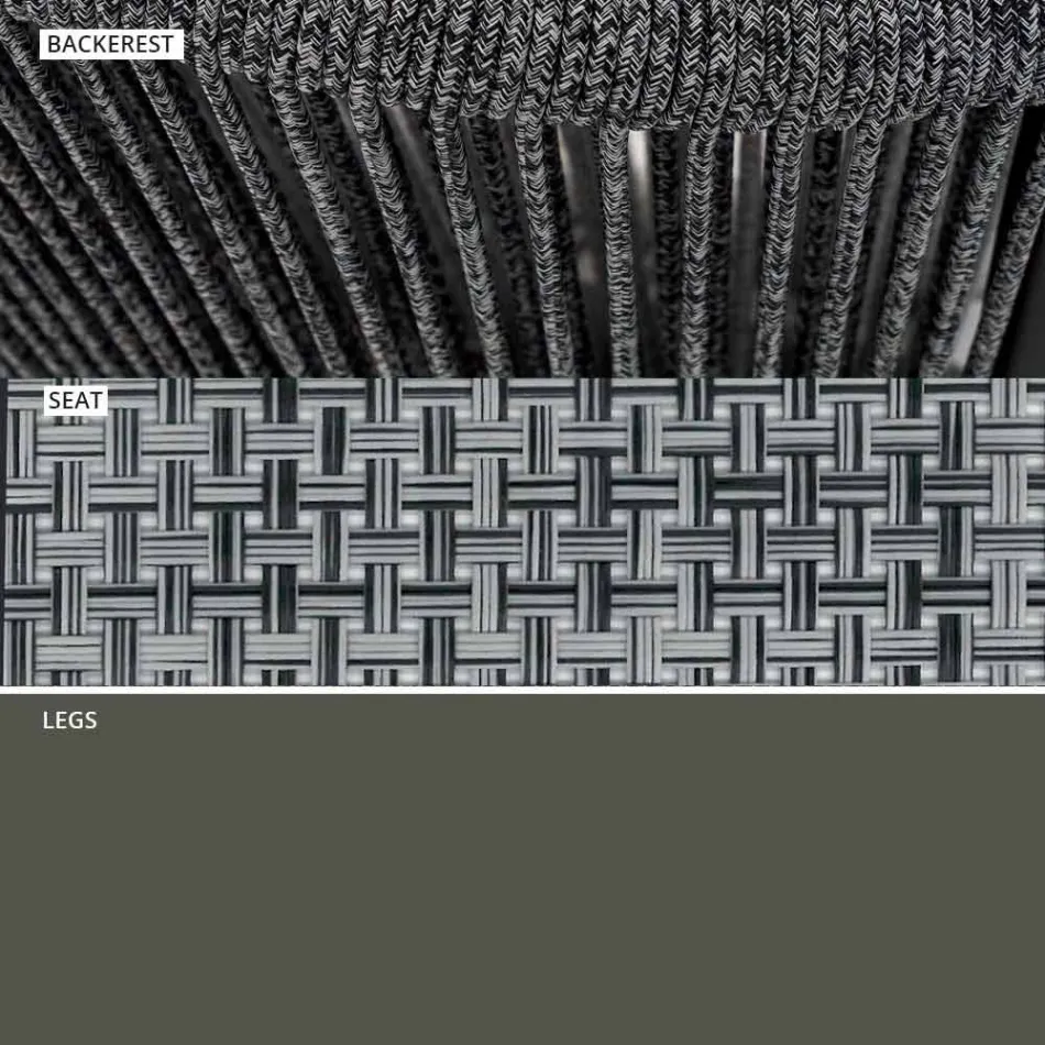 Stohovatelná zahradní židle z hliníku a technické tkaniny - Smart By Varaschin Viadurini