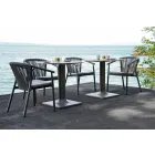 Stohovatelná zahradní židle z hliníku a technické tkaniny - Smart By Varaschin Viadurini