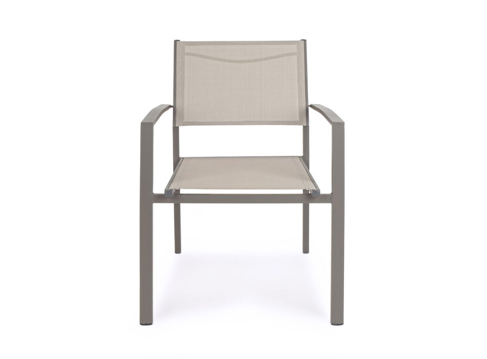 Stohovatelná zahradní židle v hliníkovém a textilním moderním designu - Franz Viadurini