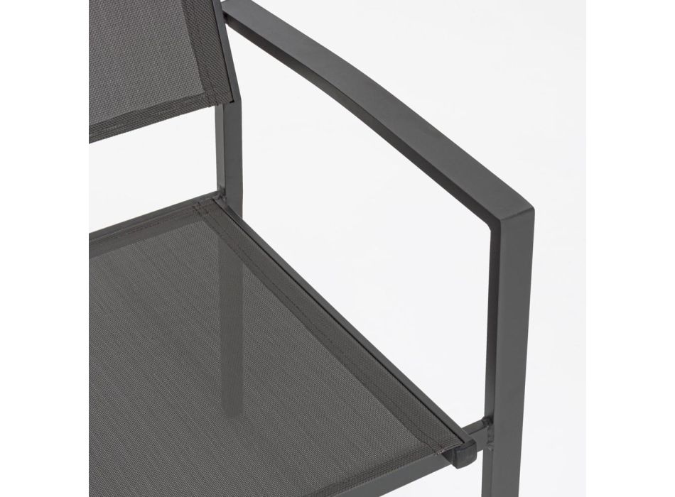 Stohovatelná zahradní židle v hliníkovém a textilním moderním designu - Franz Viadurini