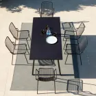 Stohovatelná zahradní židle z pozinkovaného kovu Made in Italy 4 kusy - Vikas Viadurini