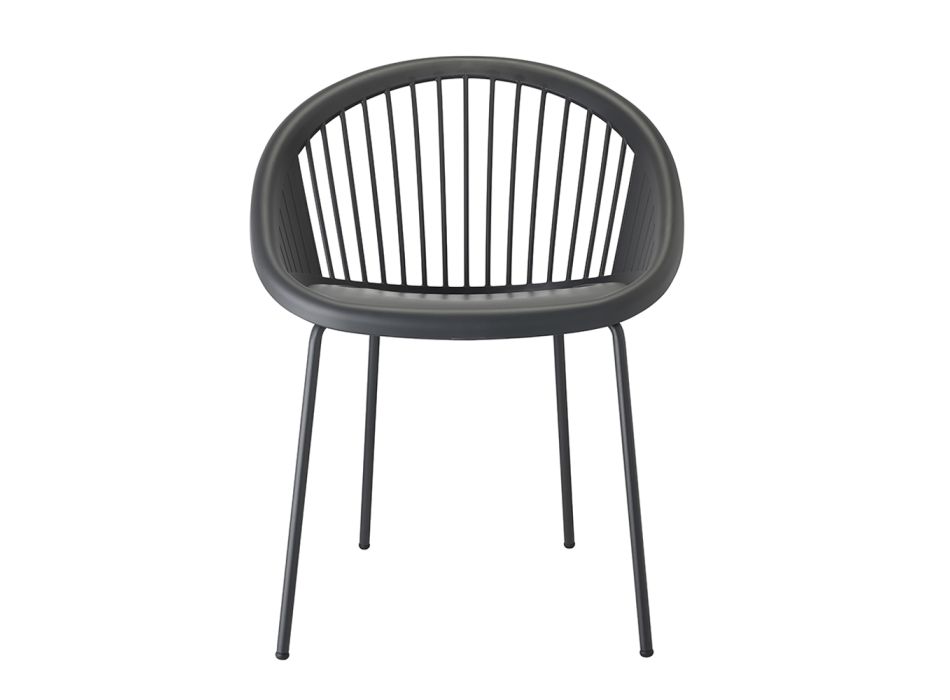 Stohovatelná zahradní židle z technopolymeru Made in Italy 4 kusy - Musa Viadurini