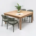 Zahradní židle z hliníku a tkaní lan - Algedi Viadurini