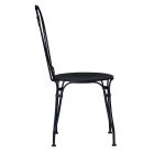 Zahradní židle z černého lakovaného železa se stohovatelnou konstrukcí - Nacim Viadurini