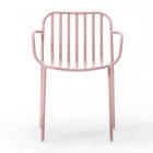 Kovová zahradní židle s područkami Made in Italy 2 kusy - Jednoduše Viadurini