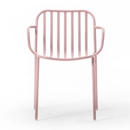 Kovová zahradní židle s područkami Made in Italy 2 kusy - Jednoduše Viadurini