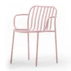 Kovová zahradní židle s područkami Made in Italy 2 kusy - Jednoduše Viadurini