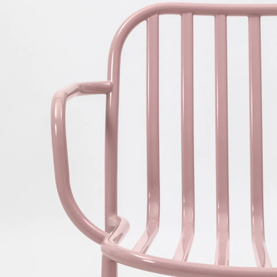 Kovová zahradní židle s područkami Made in Italy 2 kusy - Jednoduše Viadurini