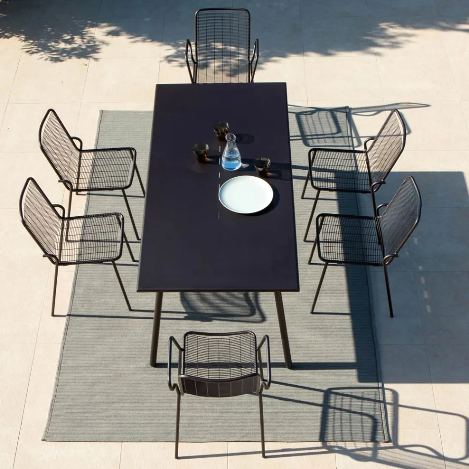 Kovová zahradní židle s područkami Made in Italy 2 kusy - Vikas Viadurini