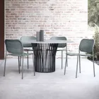 Zahradní židle z lakovaného kovu Made in Italy 2 kusy - Synergy Viadurini