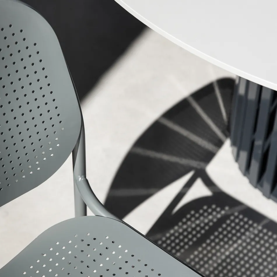 Zahradní židle z lakovaného kovu Made in Italy 2 kusy - Synergy Viadurini