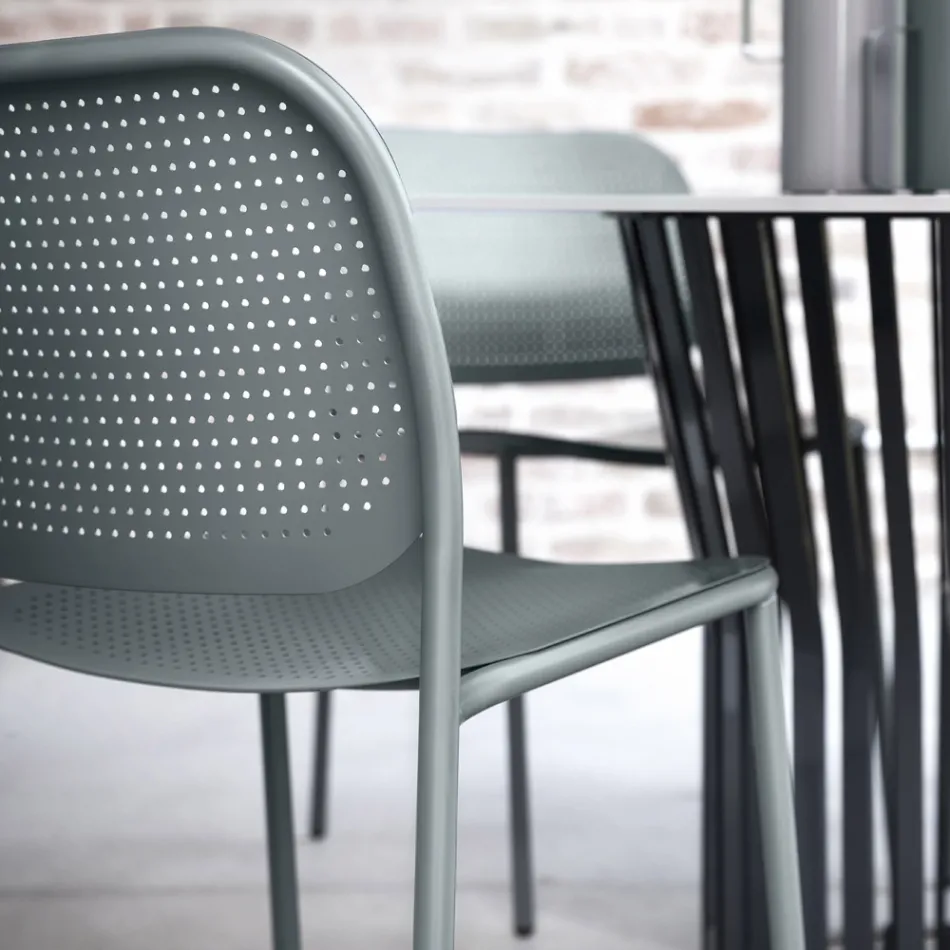 Zahradní židle z lakovaného kovu Made in Italy 2 kusy - Synergy Viadurini