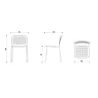 Zahradní židle z lakovaného kovu Made in Italy 2 kusy - Synergy Viadurini
