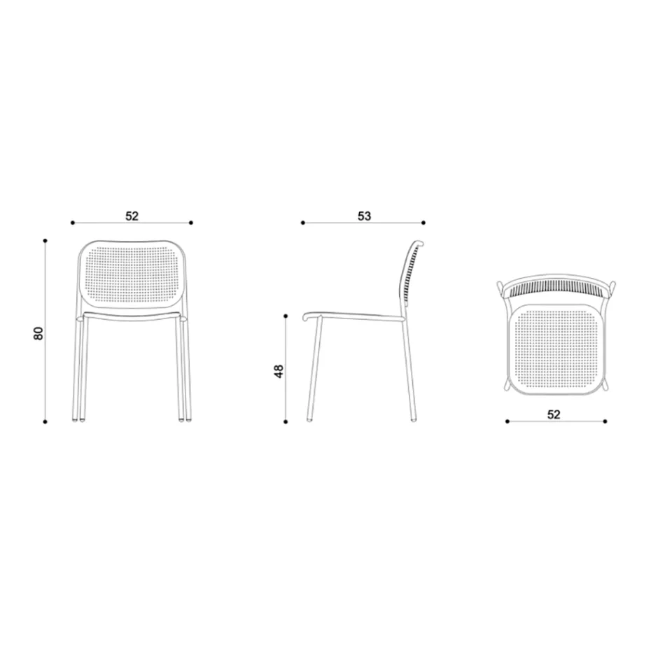 Zahradní židle z lakovaného kovu Made in Italy 2 kusy - Synergy Viadurini
