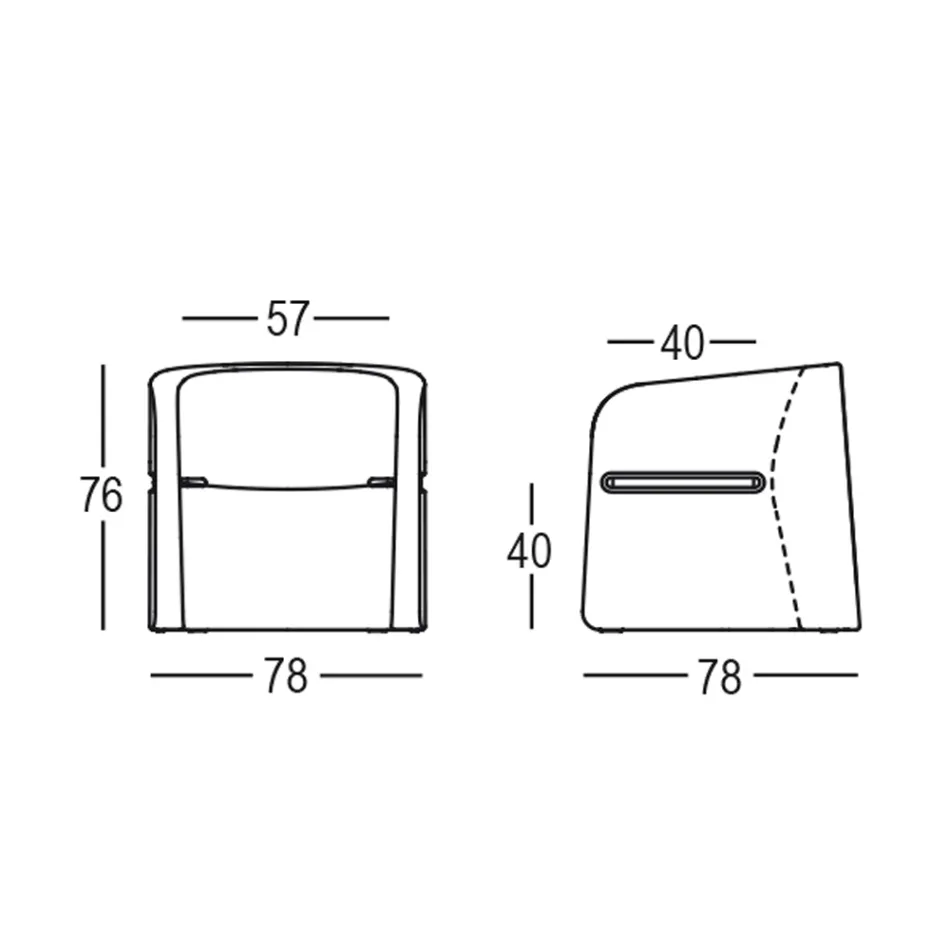 Zahradní židle z polyetylenového a březového dřeva Made in Italy - Talula Viadurini