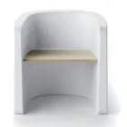 Zahradní židle z polyetylenového a březového dřeva Made in Italy - Talula Viadurini