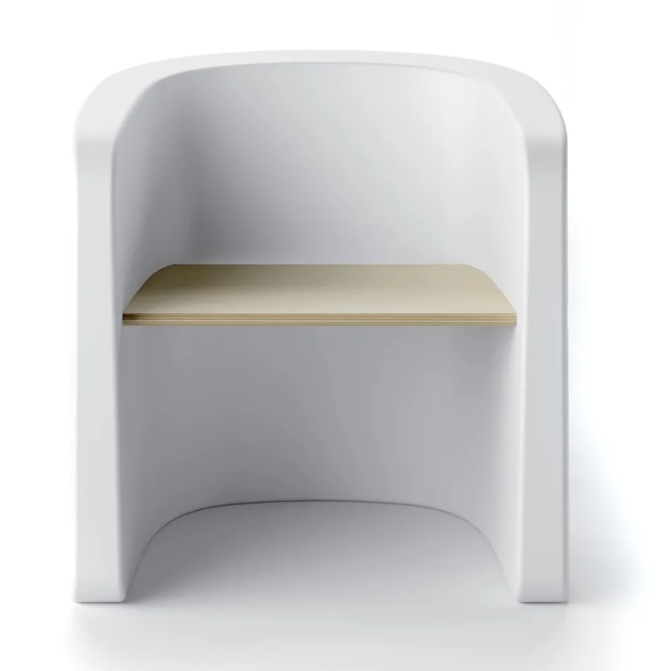 Zahradní židle z polyetylenového a březového dřeva Made in Italy - Talula Viadurini