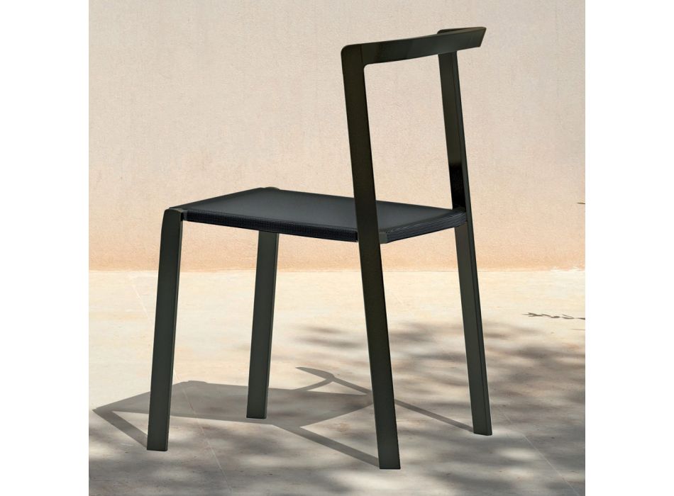 Zahradní židle z textilu a hliníku Made in Italy - Milanka Viadurini