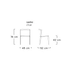 Zahradní židle z textilu a hliníku Made in Italy - Milanka Viadurini