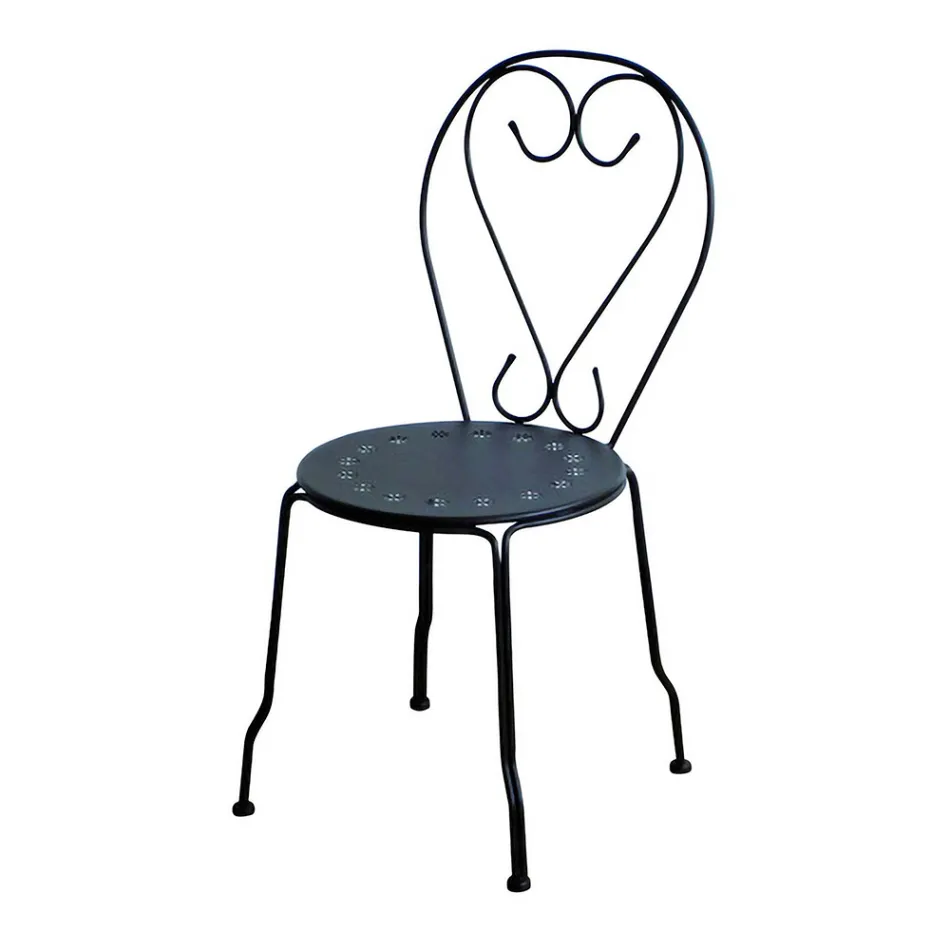 Zahradní židle vyrobená výhradně z kovu - Archiv Viadurini