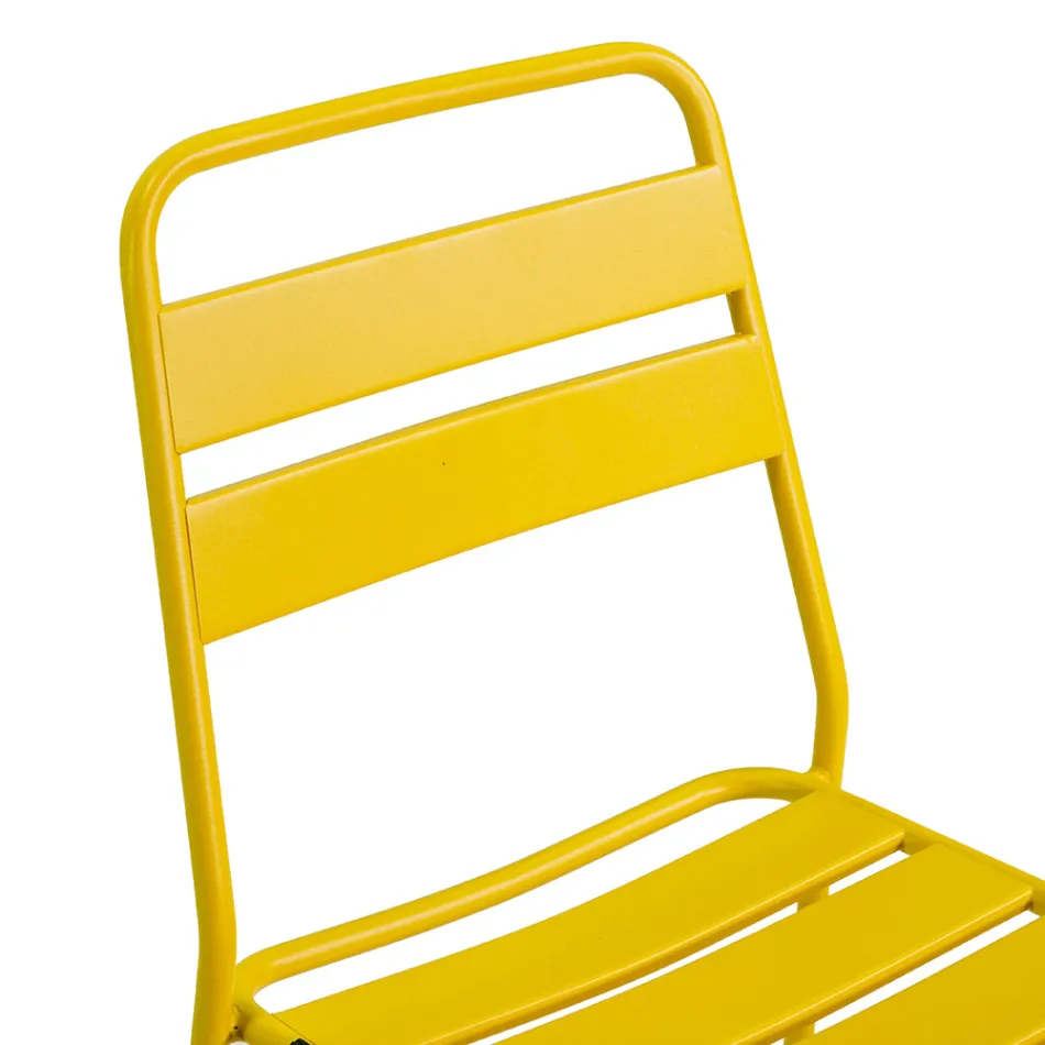 Zahradní židle vyrobená výhradně z kovu - stuha Viadurini