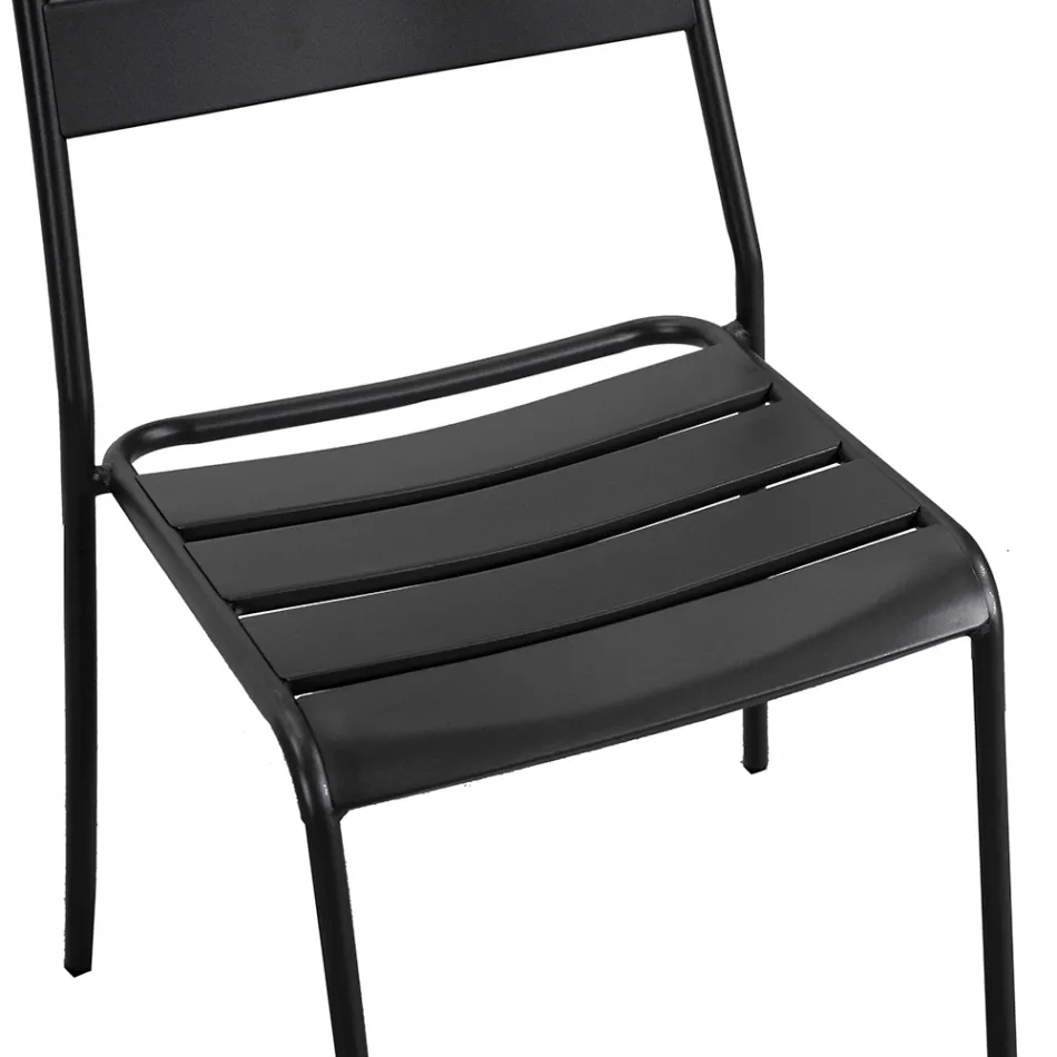 Zahradní židle vyrobená výhradně z kovu - stuha Viadurini