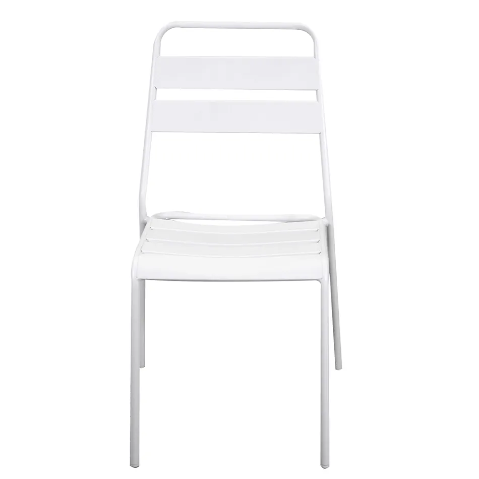 Zahradní židle vyrobená výhradně z kovu - stuha Viadurini