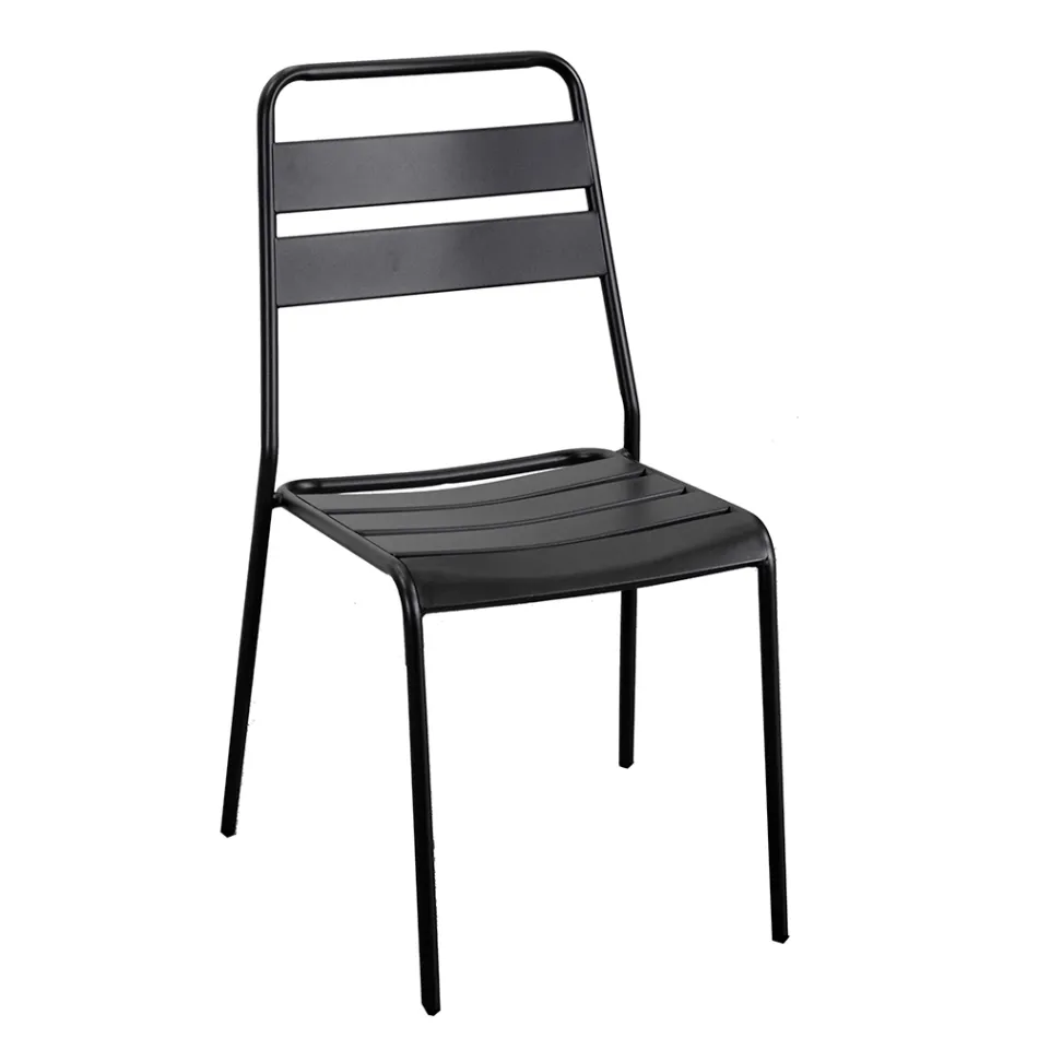 Zahradní židle vyrobená výhradně z kovu - stuha Viadurini