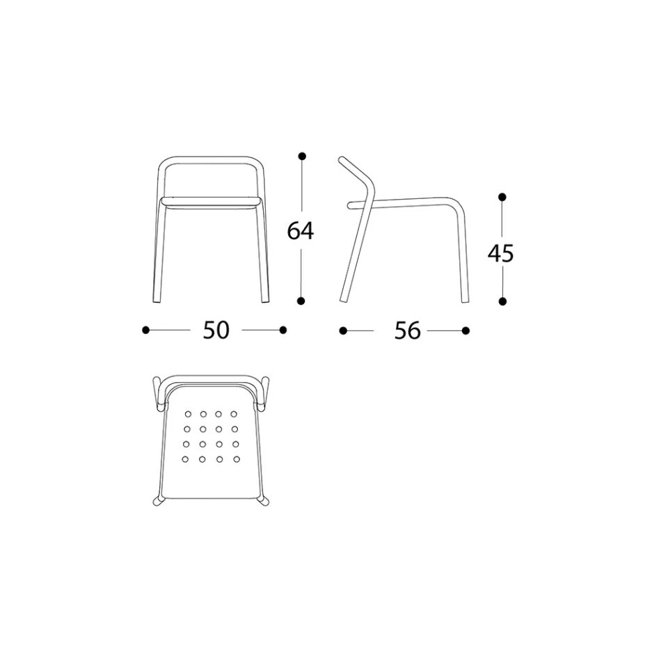 Hliníková konstrukce zahradního křesla Made in Italy - Noss by Varaschin Viadurini