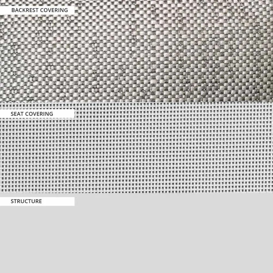 Konstrukce zahradní židle z lakovaného hliníku Made in Italy - Jouve Viadurini