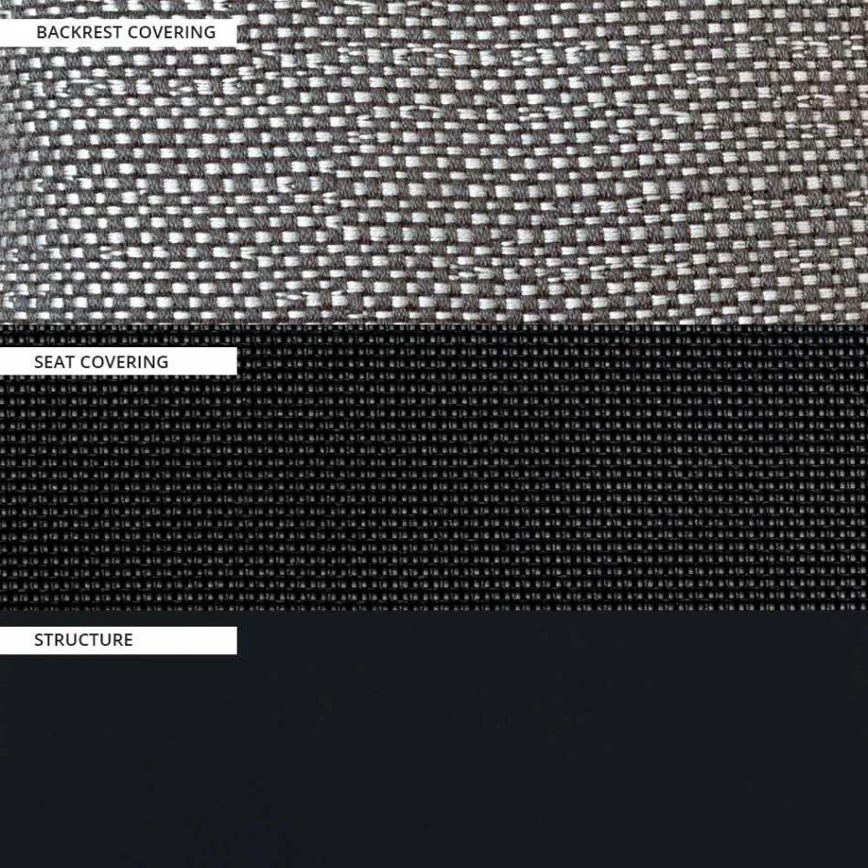 Konstrukce zahradní židle z lakovaného hliníku Made in Italy - Jouve Viadurini