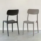 Vnitřní a venkovní stohovatelná židle z polypropylenu různých barev - Garima Viadurini