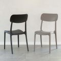Vnitřní a venkovní stohovatelná židle z polypropylenu různých barev - Garima