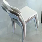 Vnitřní a venkovní stohovatelná židle z polypropylenu různých barev - Garima Viadurini