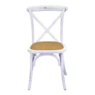 Stohovatelné interiérové křeslo z březového dřeva a ratanového sedáku - Barriera Viadurini
