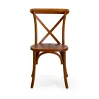 Stohovatelná interiérová židle z jilmového dřeva - Barriera Viadurini