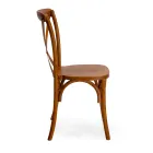 Stohovatelná interiérová židle z jilmového dřeva - Barriera Viadurini