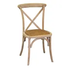 Stohovatelná interiérová židle z jilmového dřeva - Barriera Viadurini