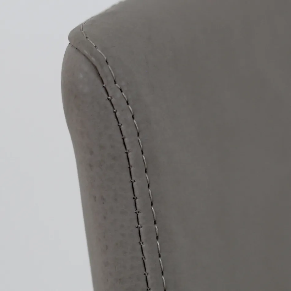 Pokojová židle z jasanového dřeva a koženky Made in Italy - Floki Viadurini