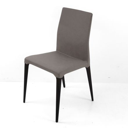 Pokojová židle z jasanového dřeva a koženky Made in Italy - Floki Viadurini