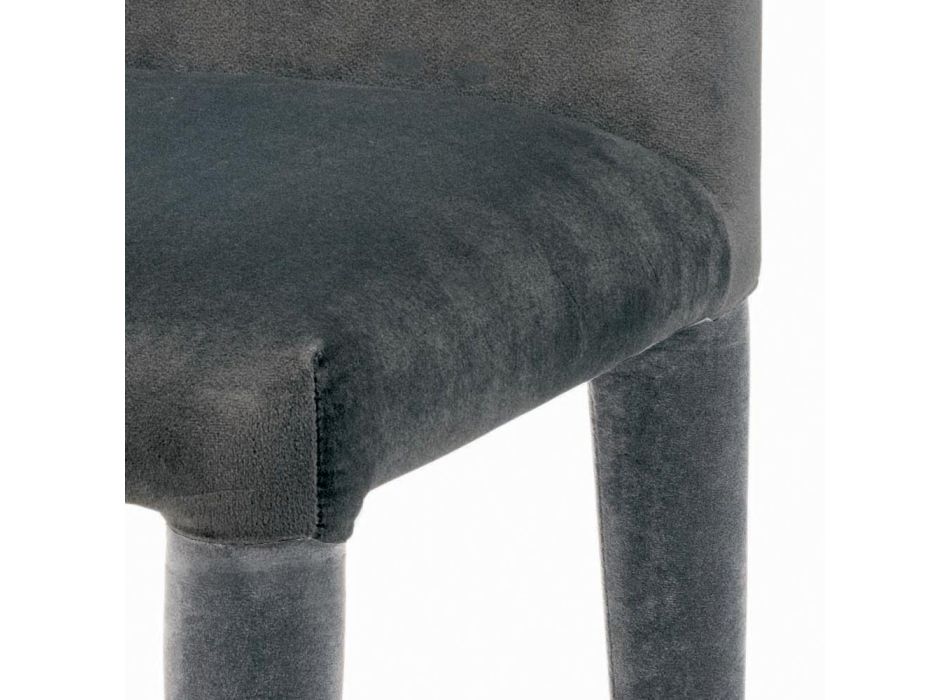 Plně polstrovaná a čalouněná jídelní židle vyrobená v Itálii - Neapol Viadurini