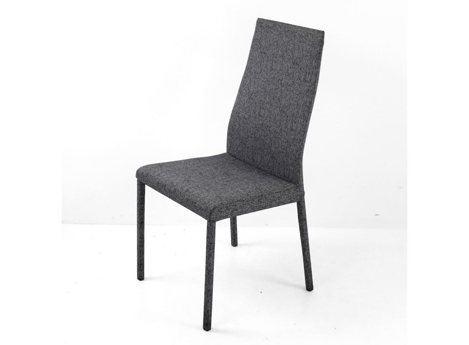 Jídelní židle plně čalouněná látkou Made in Italy - Roslin Viadurini