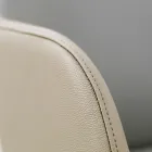 Jídelní židle s područkami v barvě ledové kůže Made in Italy - Lyanne Viadurini