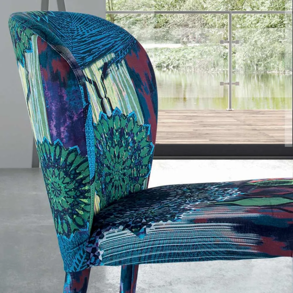 Jídelní židle se sedákem a čalouněnými nohami Made in Italy - Verona Viadurini