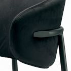 Jídelní židle se sametovým sedákem a opěradlem Made in Italy - Livorno Viadurini